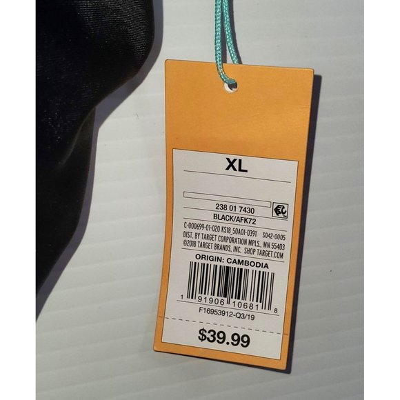 NWT Kona Sol Women's Black Asymmetrical Ruffle 1 Piece Swimsuit Size XL 1094 - Picture 8 of 11